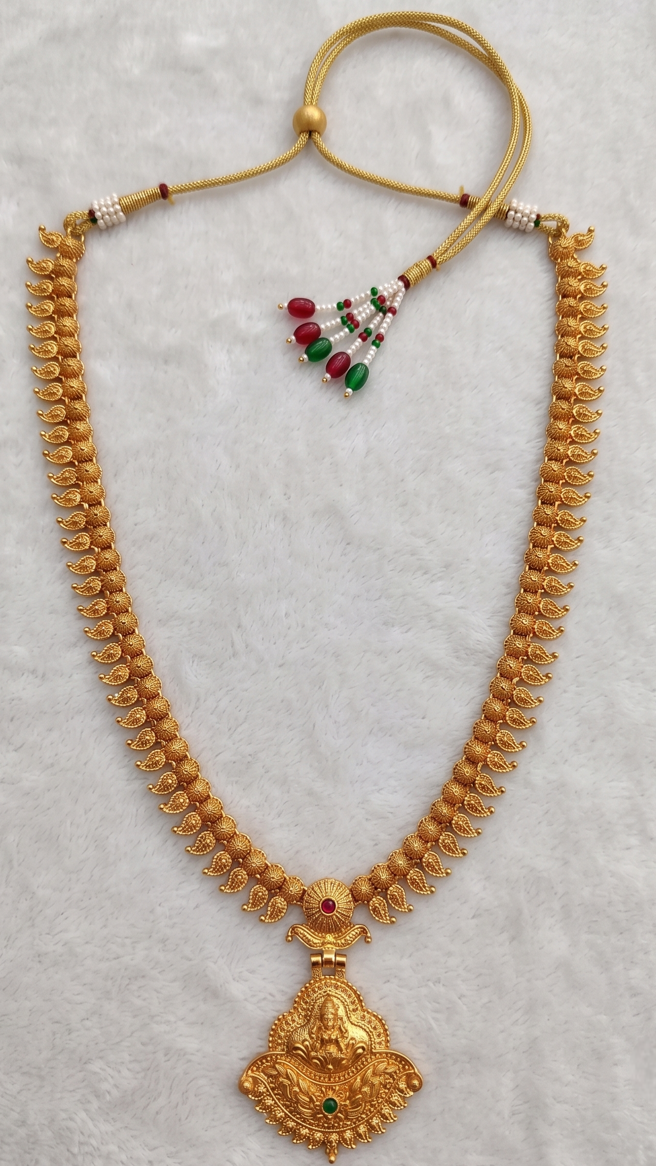 Gold-Plated Dual Temple Jewelry Combo Set with Jhumkis